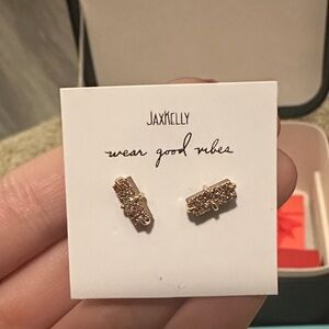 Rose gold Bar Stud Earrings - Wear Good Vibes